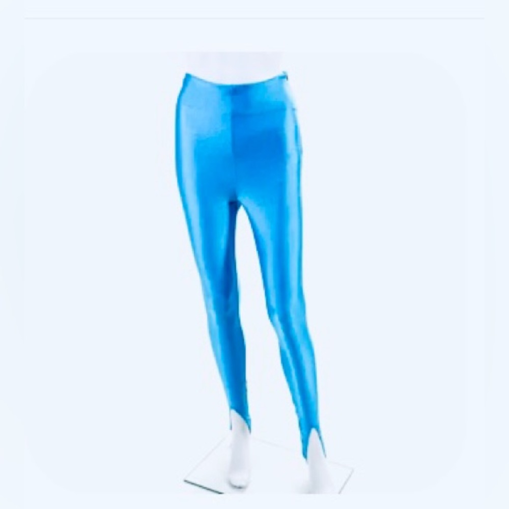 Ronny Kobo high waisted stirrup leggings. Size XS. Color Blue. Worn once.